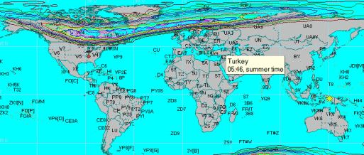 Flat map of Earth Showing Auroral Activity_02 Oct 2005